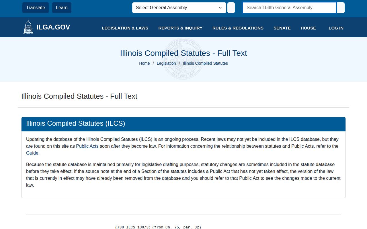 Illinois County Jail Good Behavior Allowance Act page